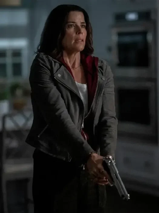 Scream 7 Sidney Prescott Suede Grey Jacket