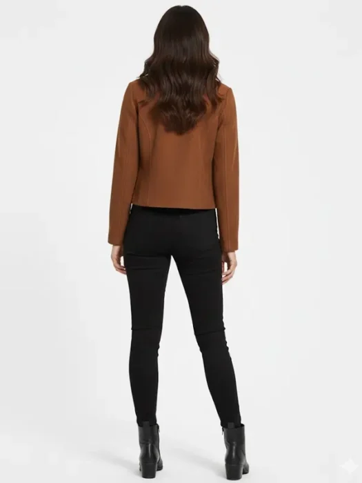 Studded Suede Cropped Jacket Back