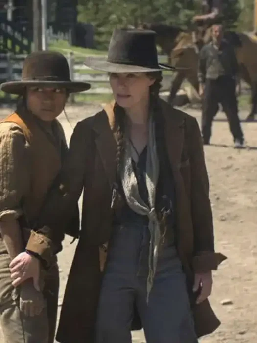 The Abandons Lena Headey Brown Coat