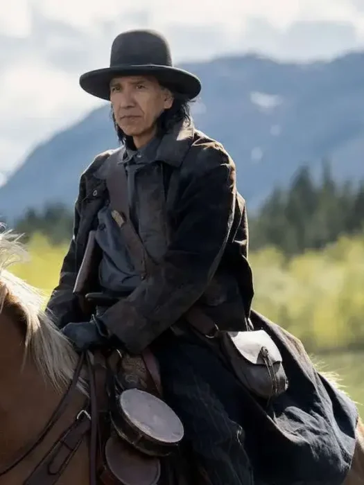 The Abandons Michael Greyeyes Black Trench Coat