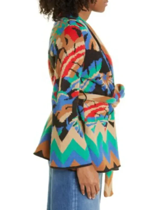 The Burbs Keke Palmer Chevron Multicolor Cardigan