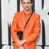 Timothée Chalamet A24’s Marty Supreme Premiere Leather Blazer
