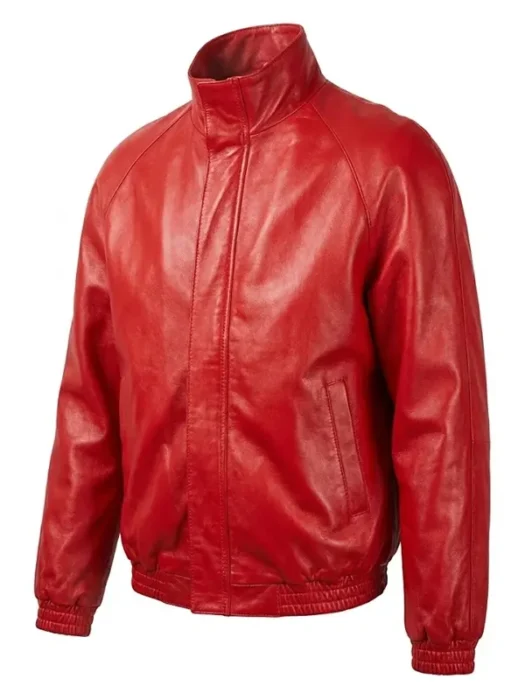 Timothee Chalamet Marty Supreme Premiere Event 2025 Red Leather Jacket