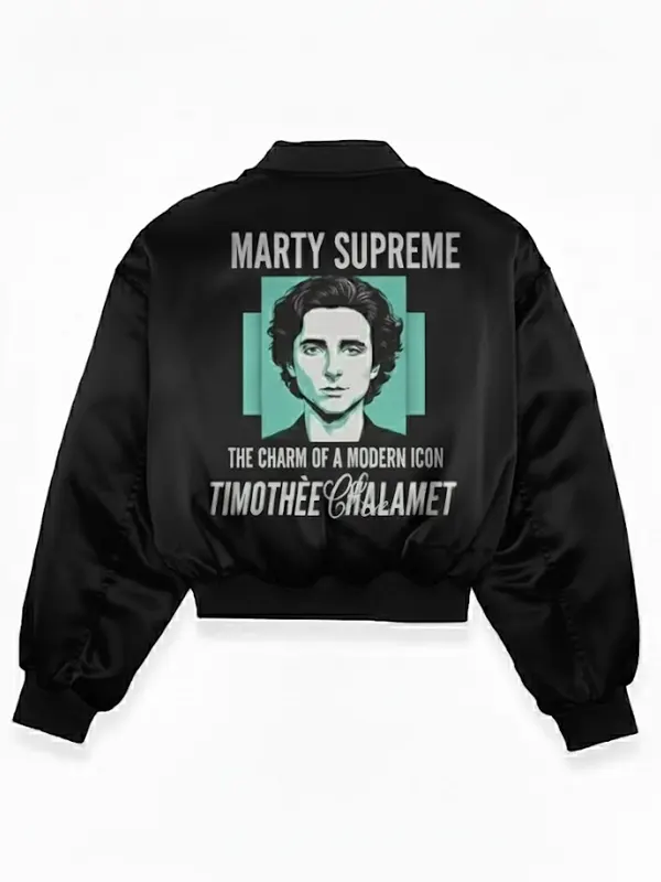 Timothée Chalamet Marty-Supreme Satin Bomber Jacket