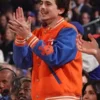 Timothee Chalamet Orange and Blue Varsity Jacket