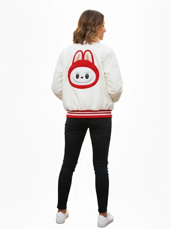Womens Labubu Bomber Jacket Back