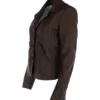 Womens Leather Blazer Brown Jacket