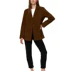Womens Leather Brown Blazer