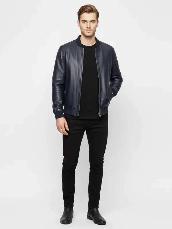 mens navy Bomber Jacket