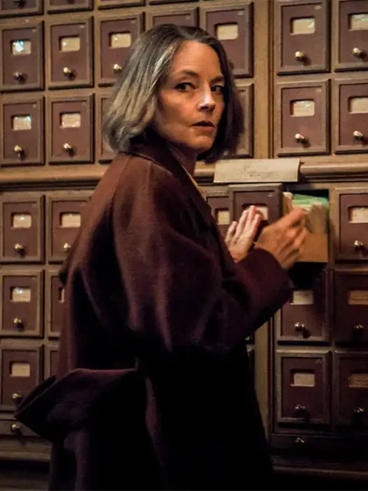 A Private Life Jodie Foster Wool Brown Coat