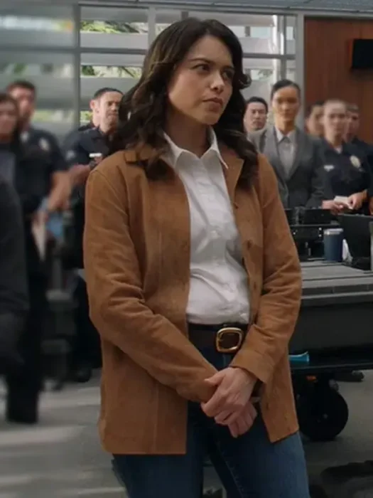 Alyssa Diaz The Rookie Suede Leather Jacket
