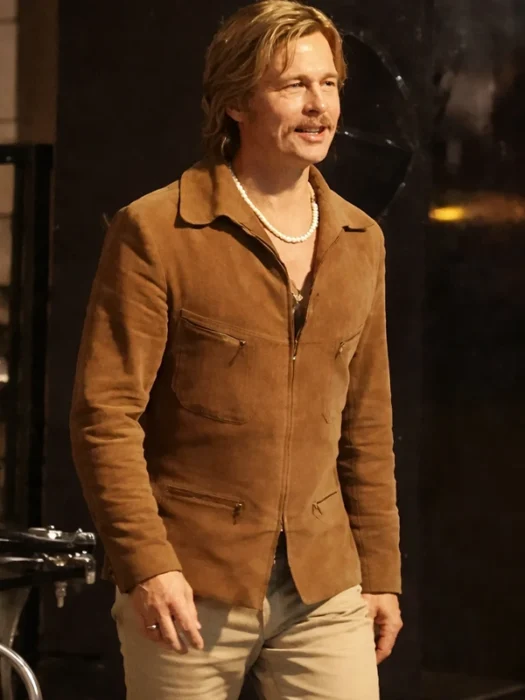 Brad Pitt The Adventures of Cliff Booth Suede Jacket