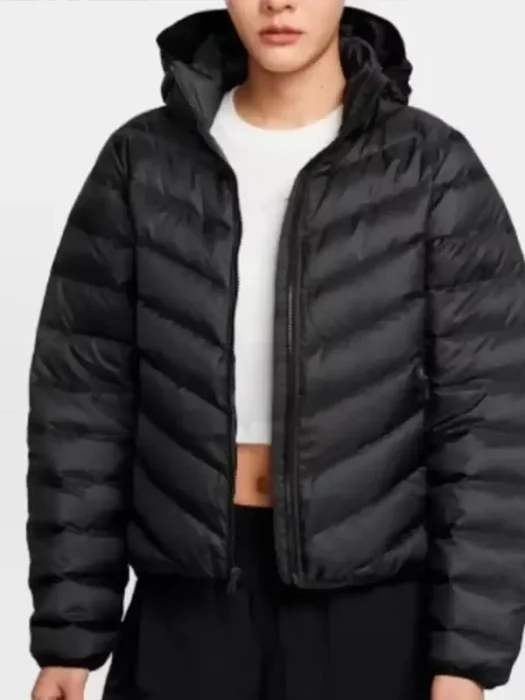 Caitlin Clark Black Puffer Jacket