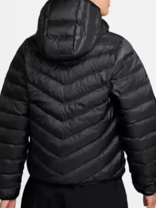 Caitlin Clark Black Puffer Jacket Back