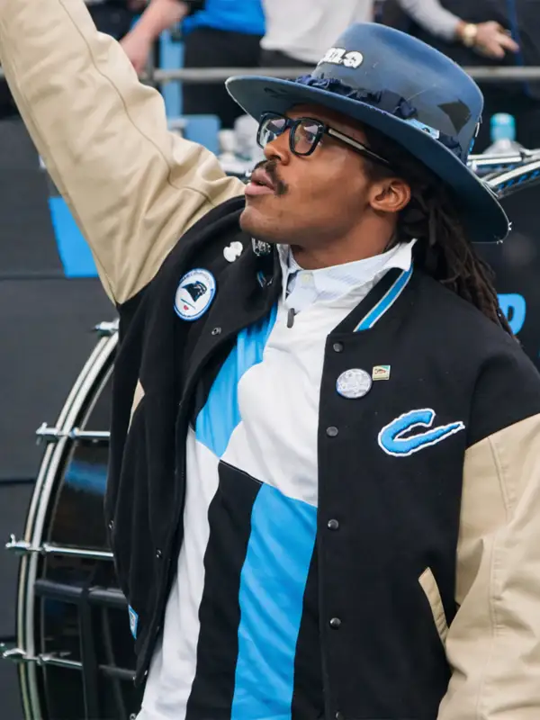 Carolina Panthers Cam Newton Bomber Varsity Jacket