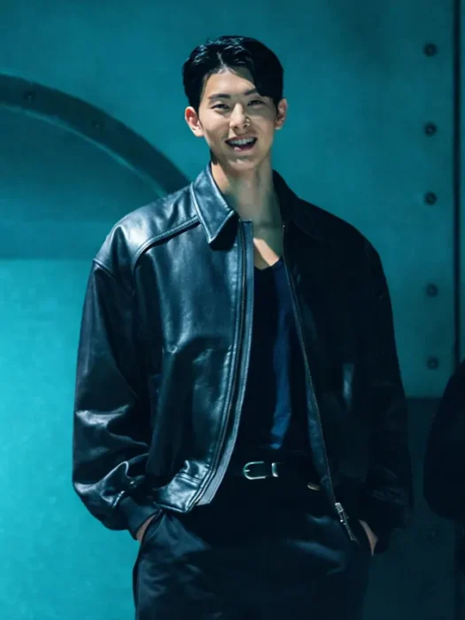 Cashero Lee Chae-Min Black Leather Jacket