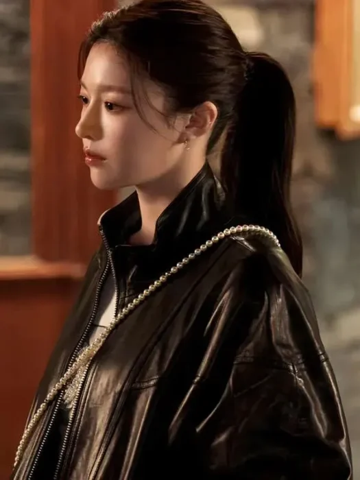 Cha Mu-hee Can This Love Be Translated Black Leather Jacket