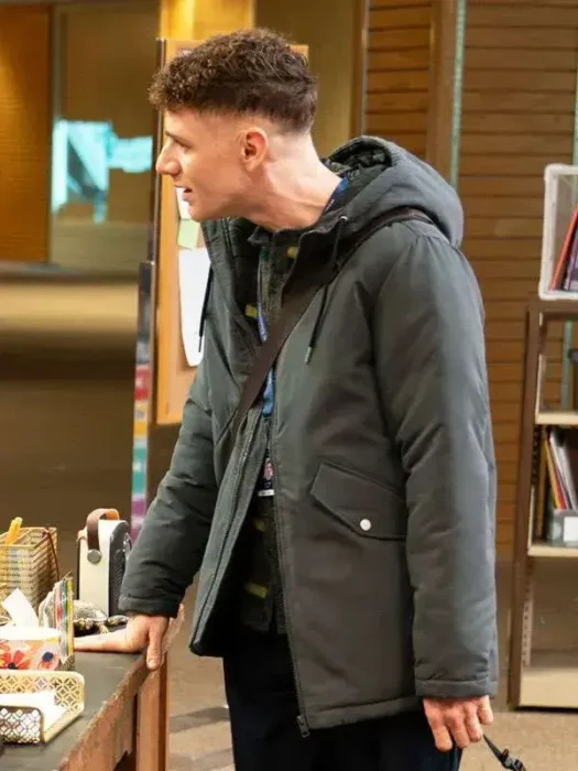 Chris Perfetti Abbott Elementary Grey Hooded Jacket