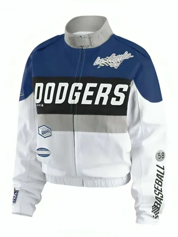 Erin Andrews LA Dodgers Racer Jacket