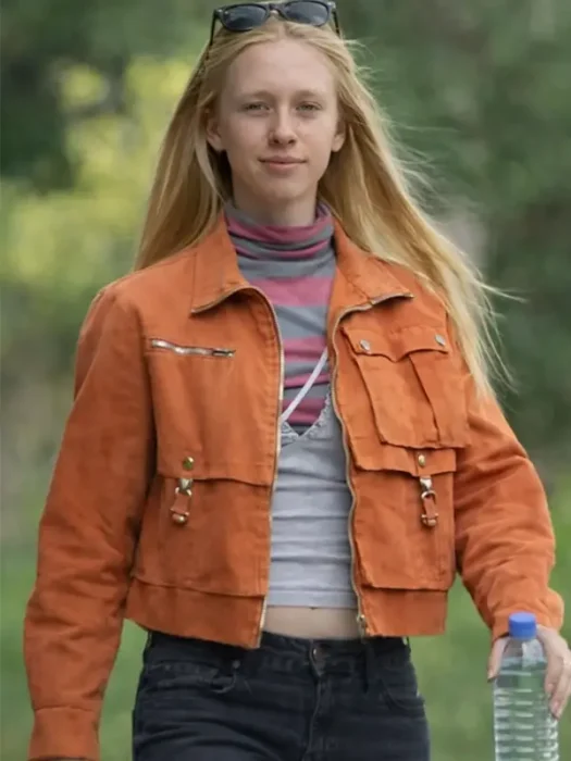 Girl_Taken_Tallulah_Evans_Cropped_Orange_Cotton_Jacket