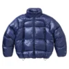 Glossy Navy Blue Featherweight Down Puffer Jacket