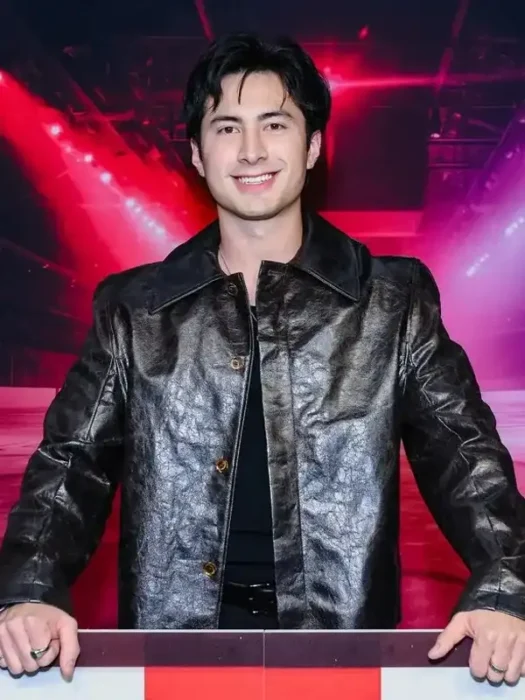 Heated Rivalry Hudson Williams Dark Brown Leather Jacket