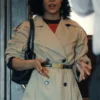 His & Hers Tessa Thompson Beige Cotton Coat