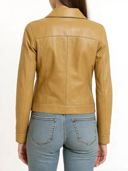 Kill Bill Vol. 1 The Bride Brown Leather Jacket back