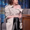 Late Night With Seth Meyers Claire Foy Trench Coat