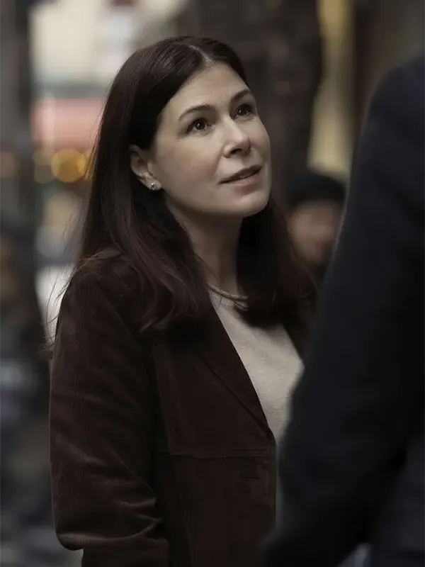 Law and Order Jessica Brady Brown Suede Coat