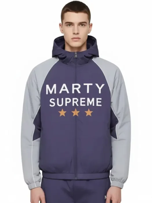 Marty Supreme Hooded Purple Jacket