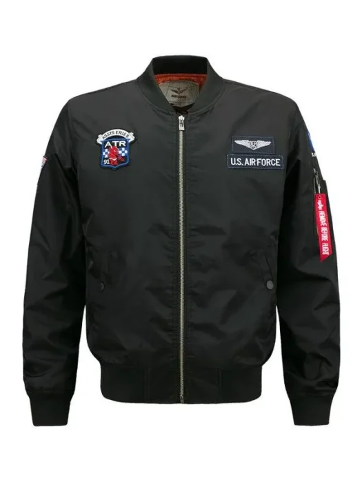 Mens Black Bomber jacket