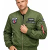 Mens MA 1 Flight Bomber Jacket