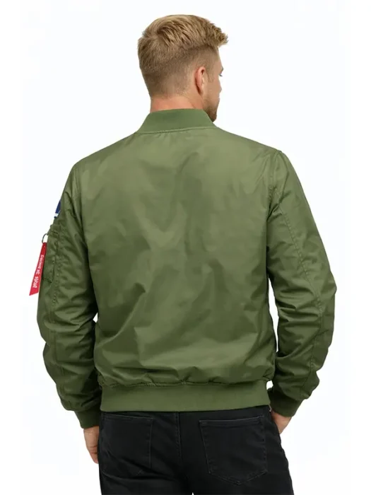 Mens MA 1 Flight Bomber Jacket Back