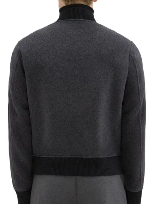 NCIS S23 Nick Torres Grey Bomber Jacket Back