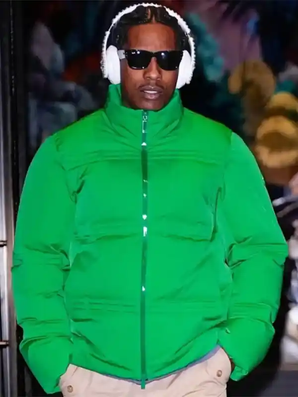 NYC ASAP Rocky Green Puffer Jacket