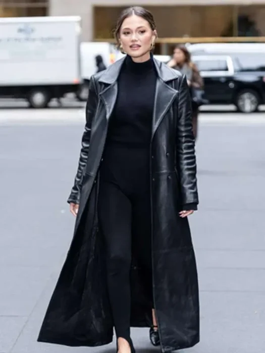 NYC Olivia Holt Leather Coat