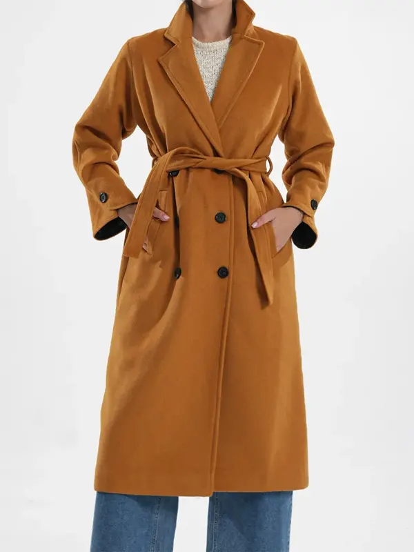 Natalie Hall A Wild West Christmas Brown Coat