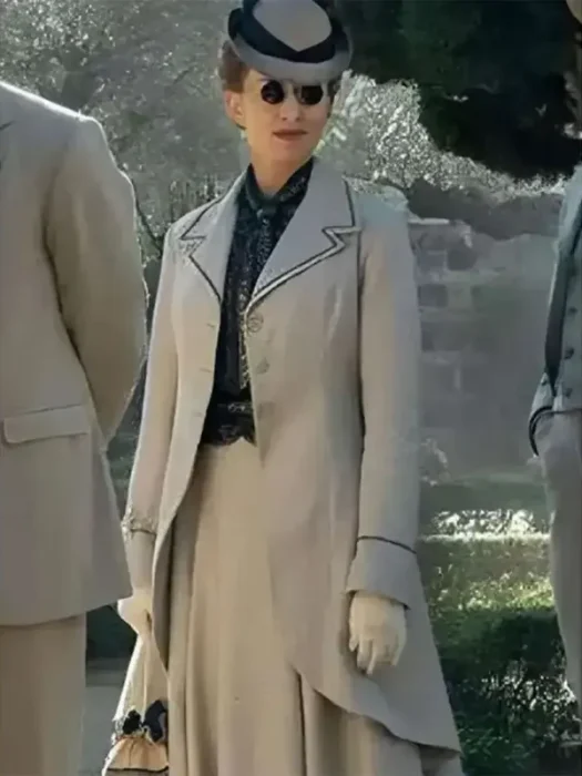 Natascha McElhone Young Sherlock Wool Coat