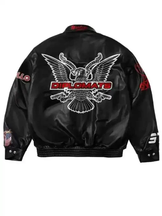 OVO Dipset Diplomats Leather Jacket back