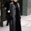 Olivia Holt Black Leather Coat