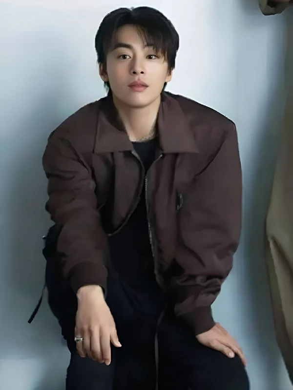 Once_We_Were_Us_Eun_Ho_Bomber_Brown_Jacket