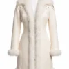 One Piece Lera Abova White Shearling Leather Coat
