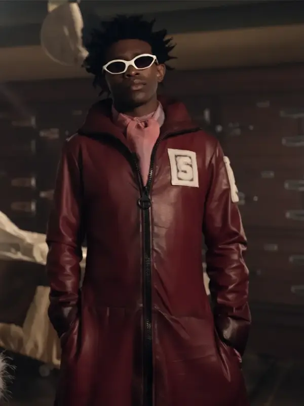 One Piece Mr. 5 Red Leather Long Coat