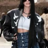 PFW Camilla Araujo Black Cropped Leather Jacket