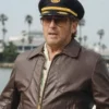 Palm Royale S02 Josh Lucas Brown Leather Jacket