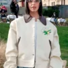 Paris Fashion Week Dina Ayada Leather Beige Jacket