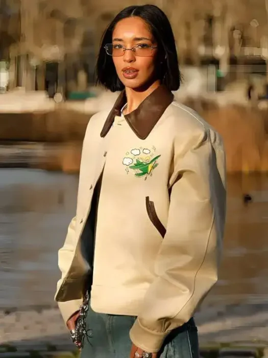 Paris Fashion Week Dina Ayada Leather Jacket