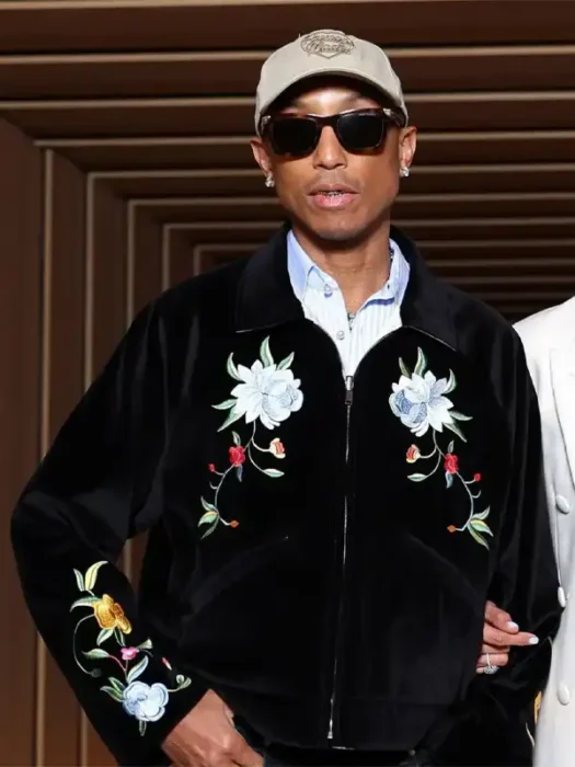 Pharrell Williams Embroidered Black Jacket