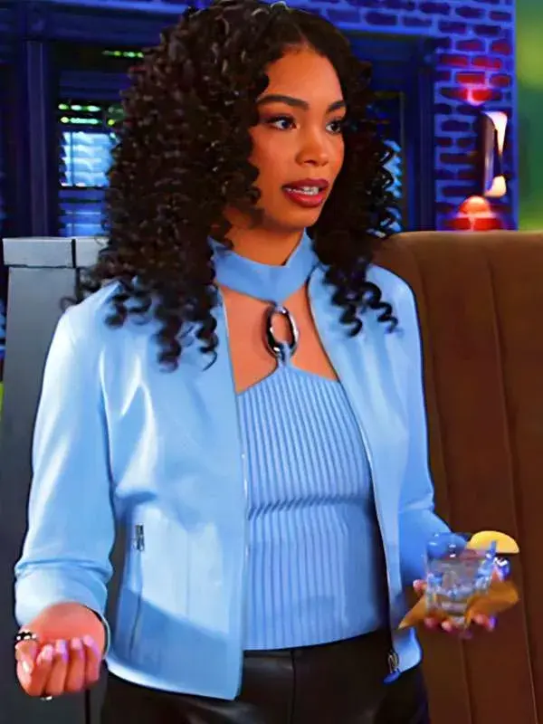 RhonniRose Mantilla Beyond the Gates Leather Blue Jacket